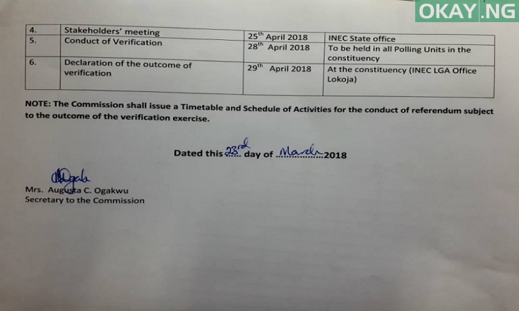 Dino Melaye's Recall Timetable