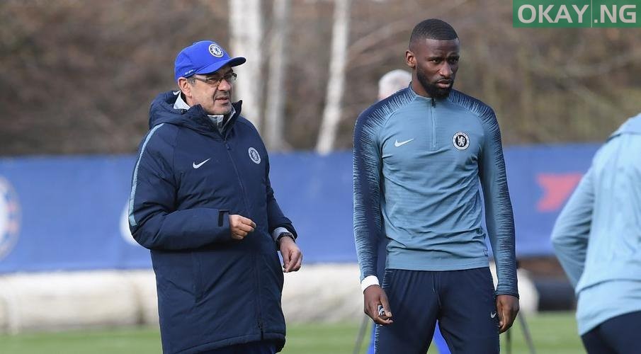 Maurizio Sarri and Antonio Rudiger
