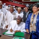 President Muhammadu Buhari signs African Continental Free Trade Area (AfCFTA) agreement at African Union (AU) Summit in Niamey