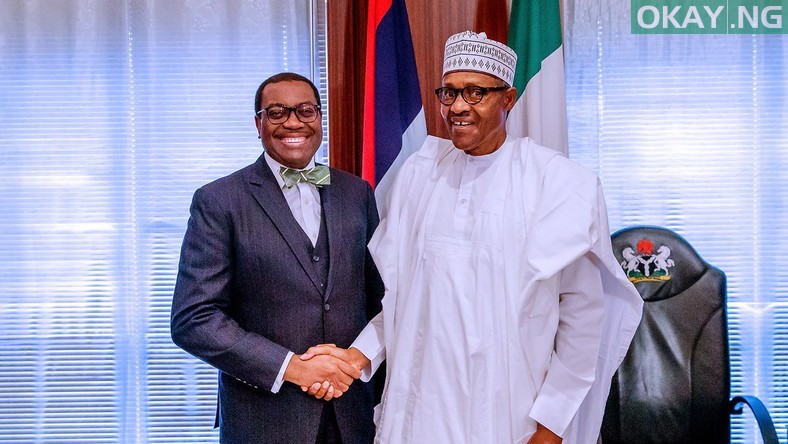 President Muhammadu Buhari and AfDB President Akinwumi Adesina