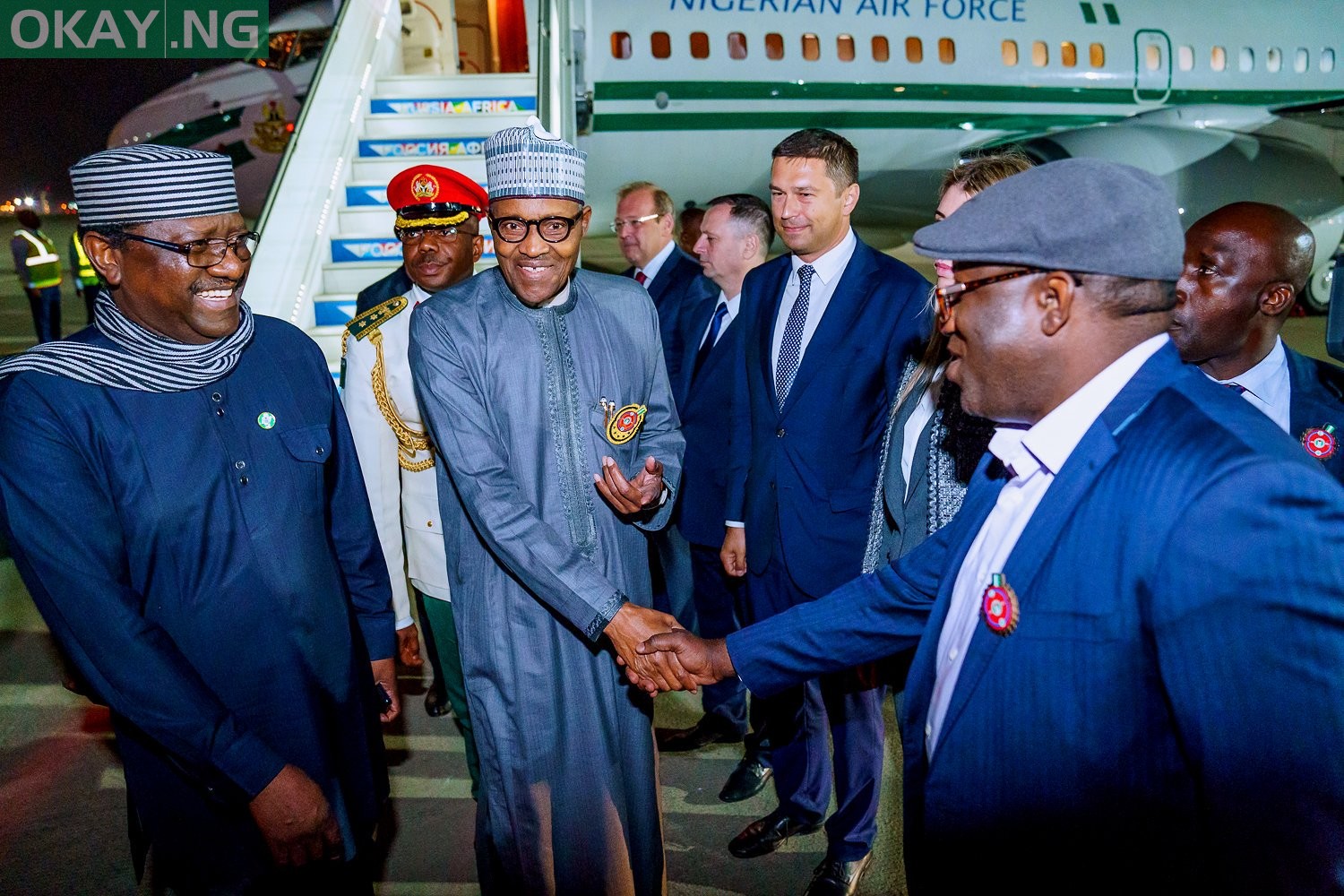 Buhari arrives in Russia