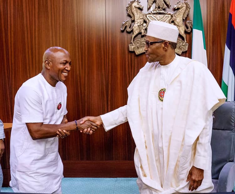 Buhari receives Bayelsa governor-elect, Lyon, others