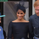 Queen Elizabeth II with Prince Harry and Meghan Markle