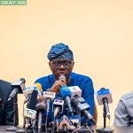 Governor of Lagos State Babajide Sanwo-Olu addressing the press on Coronavirus in the state