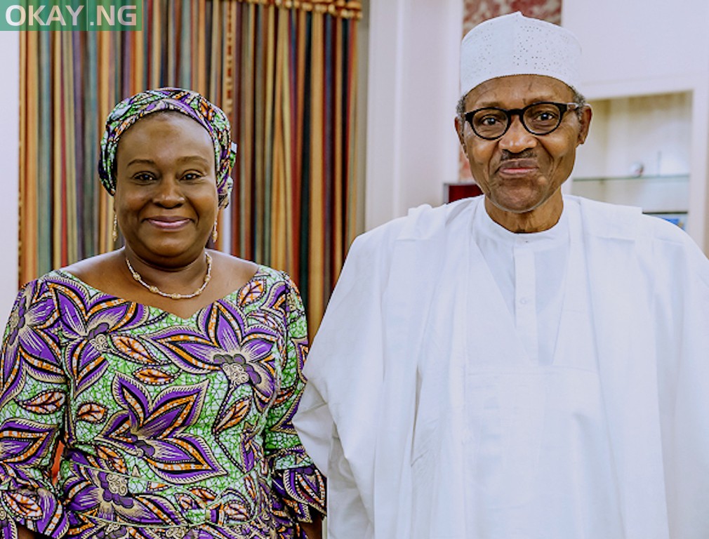 President Muhammadu Buhari and Folasade Yemi-Esan