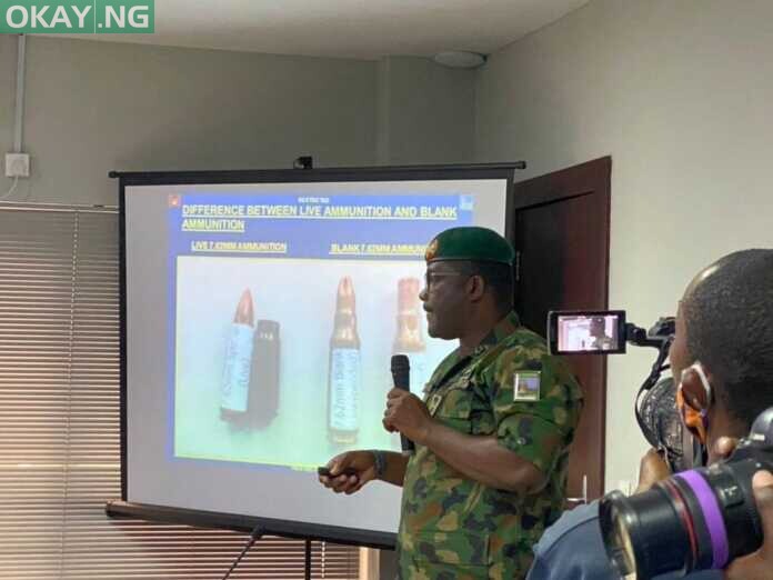 Brig. Gen. Ahmed Taiwo speaking before the Lagos judicial panel