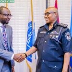 Inspector General of Police, Usman Alkali Baba, psc, fdc, NPM and Director General of NITDA, Kashifu Inuwa Abdullahi yesterday at Louis Edet House, Force Headquarters, Abuja