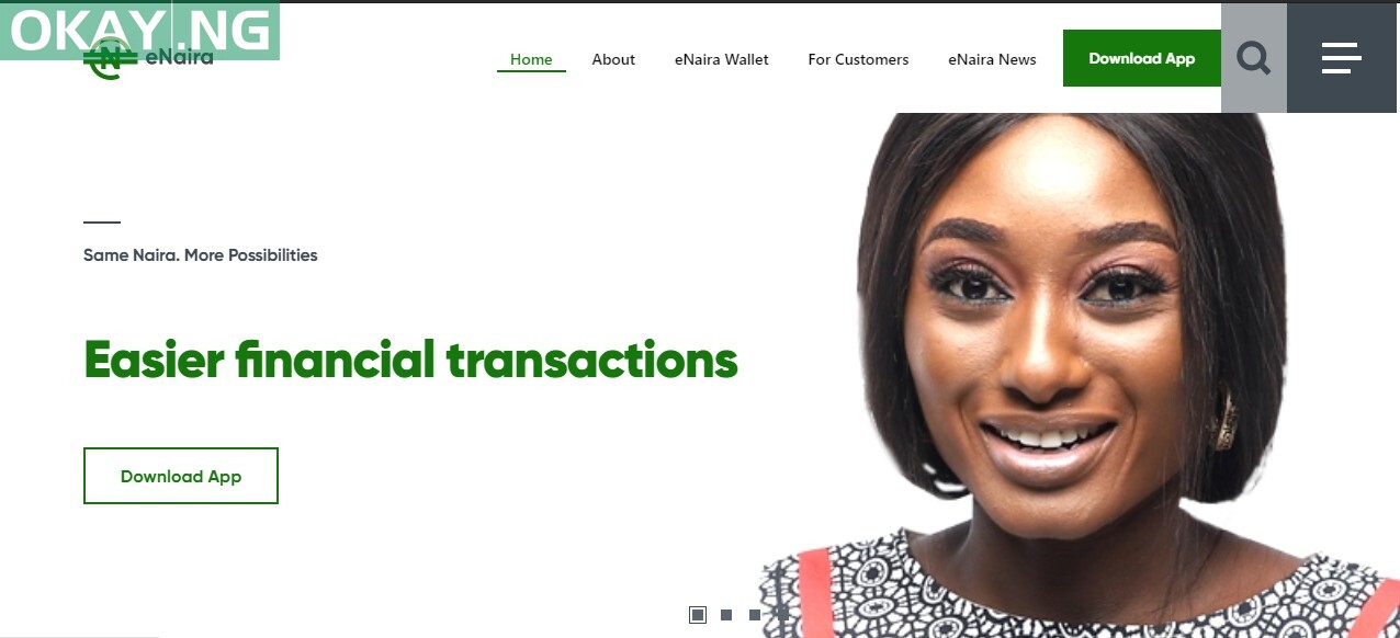 eNaira website - enaira.com