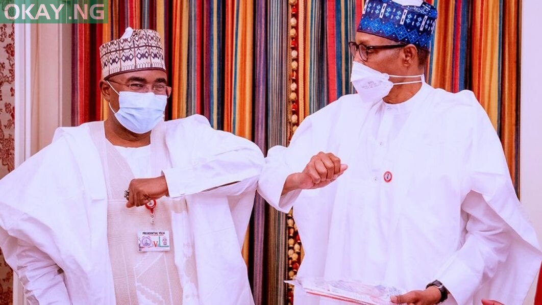 NDLEA boss Buba Marwa and President Muhammadu Buhari