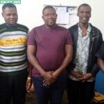 Rev Fr Jonah Yabanad Stephen, Rector of Christ The King Major Seminary and Very Rev Fr Emmanuel Kazah Fawei, Rector f St Albert Institute with their released seminarians.