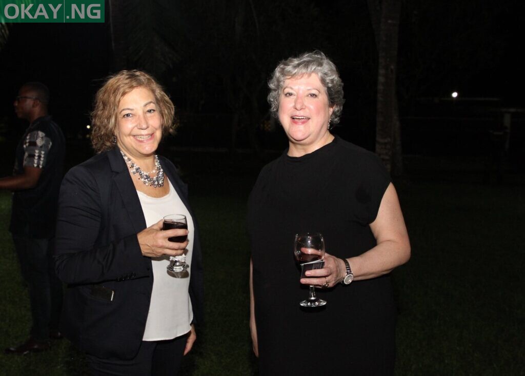 Ambassador Leonard (right) with U.S. Mission Commercial Counselor Jennifer Woods