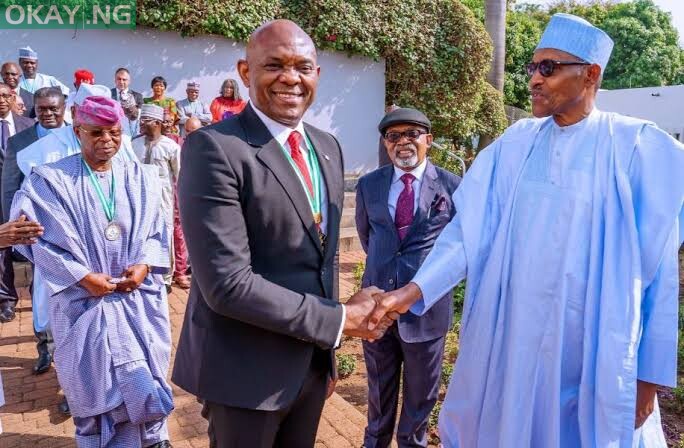 President Muhammadu Buhari and Tony Elumelu