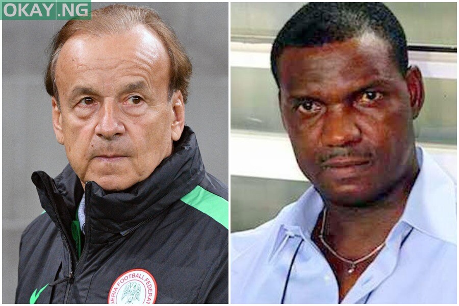 L-R: Gernot Rohr and Augustine Eguavoen