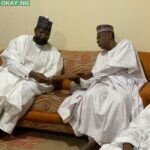 Prof Umar Danbatta, EVC NCC, expressing his condolences to Arc Ali Muktar one of the sons of late Sarkin Bai.