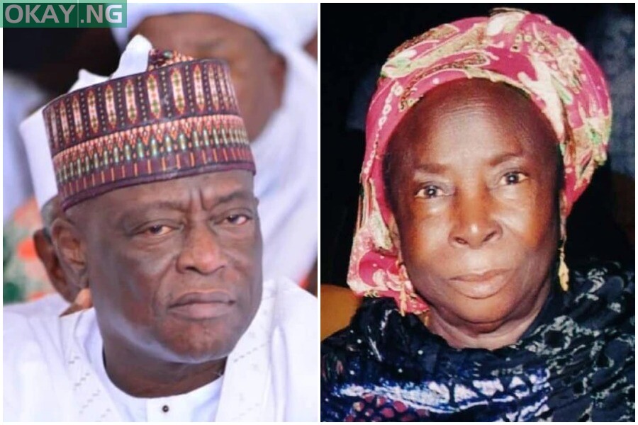 Dahiru Barau Mangal and his late mother, Murja Barau