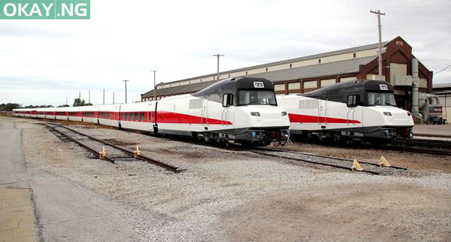 A photo released by the Lagos State government on January 19, 2022, shows the two newly acquired trains.