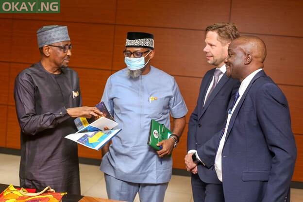 L-R Chief Executive Officer, Nigerian Midstream and Downstream Petroleum Regulatory Authority (NMDPRA), Mr. Farouk Ahmed; Managing Director, Shell Nigeria Gas, Mr. Ed Ubong; General Manager, Shell Energy Nigeria, Mr. Markus Hector; and Corporate Relations Manager, Shell Nigeria Gas, Mr. Tunde Olaleke; during Shell Nigeria Gas's courtesy call on the CEO of NMDPRA in Abuja ... recently.
