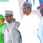 L-R: Deputy Secretary-General, The United Nations, Amina Mohammed; President/CE, Dangote Industries Limited, Aliko Dangote; President Muhammadu Buhari, and Lagos State Governor, Babajide Sanwo-Olu, during the commissioning of Dangote Fertiliser 3.0 Metric Tonnes Urea Plant, Dangote Industries Free Zone, Ibeju-Lekki, Lagos on Tuesday, March 22, 2022