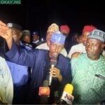 FCT Minister, Mohammed Bello speaking at Dei-Dei market