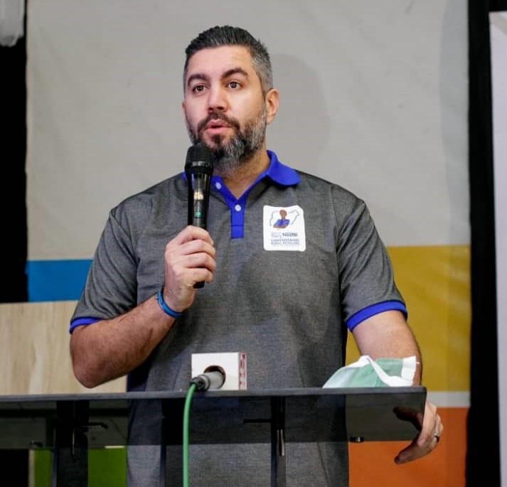 Khaled Ramadan, Commercial Manager, at Nestlé Nigeria PLC addressing beneficiaries of the project during the launch of the 4th phase in Port Harcourt