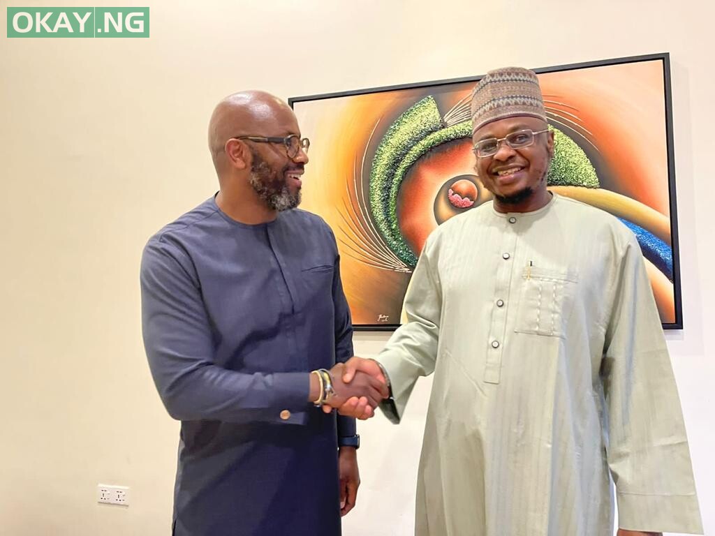 L-R - Ralph Mupita, MTN Group President & CEO, and Prof Isa Ali Ibrahim (Pantami), Minister of Communications & Digital Economy at a meeting to discuss developments in the telecoms sector in Nigeria on the sidelines of the Commonwealth Heads of Government Meeting (CHOGM) in Kigali, Rwanda on Thursday 24 June, 2022