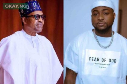 President Muhammadu Buhari and David Adeleke (Davido)