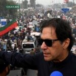 In this photograph taken on November 1, 2022, Pakistan's former prime minister Imran Khan speaks while taking part in an anti-government march in Gujranwala. - Khan was shot in the foot at a political rally on November 3, 2022 but he is in a stable condition, an aide said. (Photo by Arif ALI / AFP)
