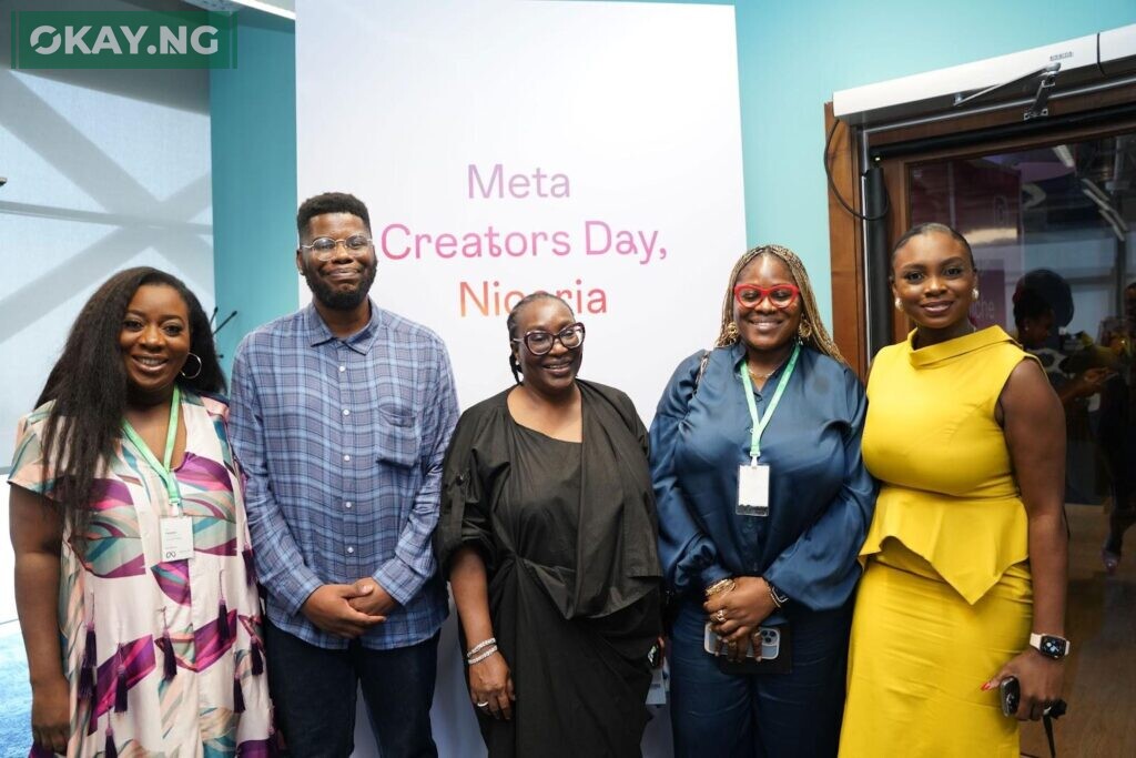 L- R: Yemisi Sophie Odusanya, Content Creator; Rofhiwa Maneta, Strategic Partner Manager, Creators Sub-Saharan Africa, Meta; Adaora Ikenze, Head of Public Policy, Anglophone West Africa, Meta; Moji Delano, Blogger; and Oluwasola Obagbemi, Corporate Communications Manager, Anglophone West Africa, Meta, during the Meta Creators Day event in Lagos on Thursday, November 10th 2022.