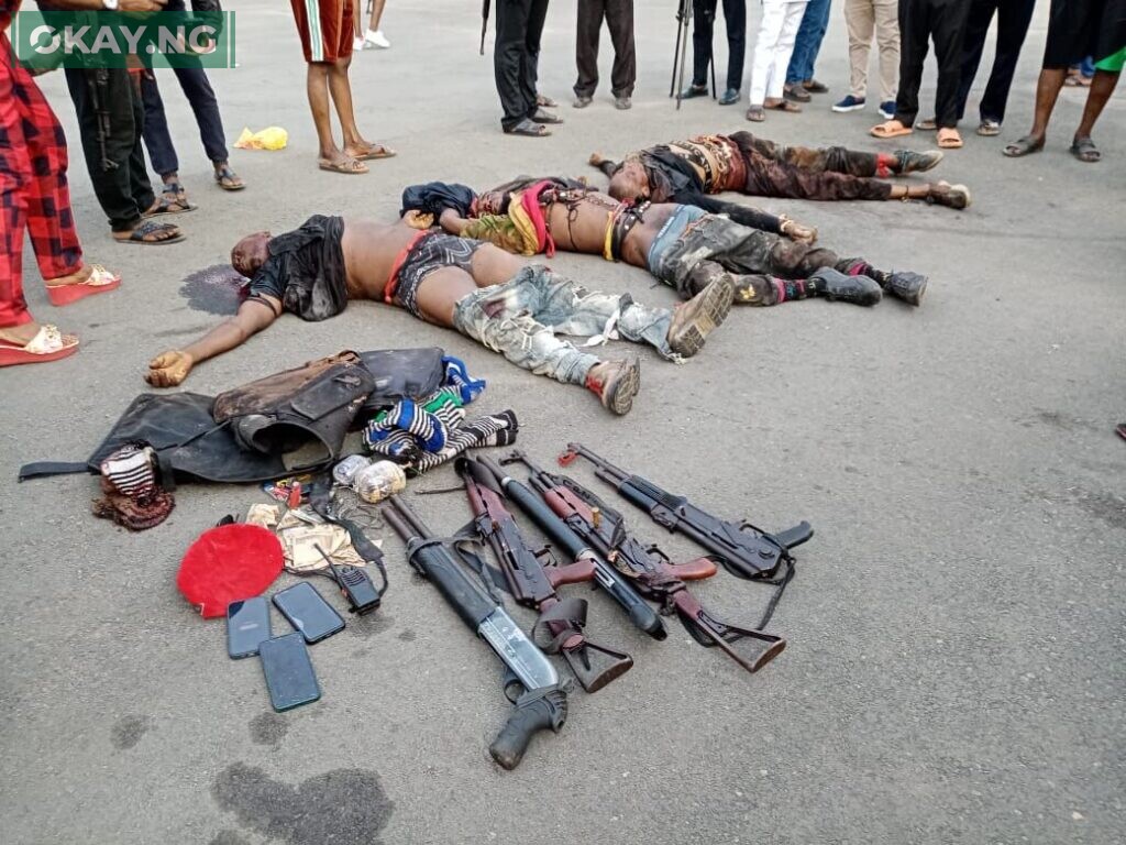 Three of the gunmen killed 