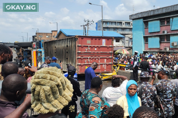 Scene of the accident in Ojuelegba, Lagos State