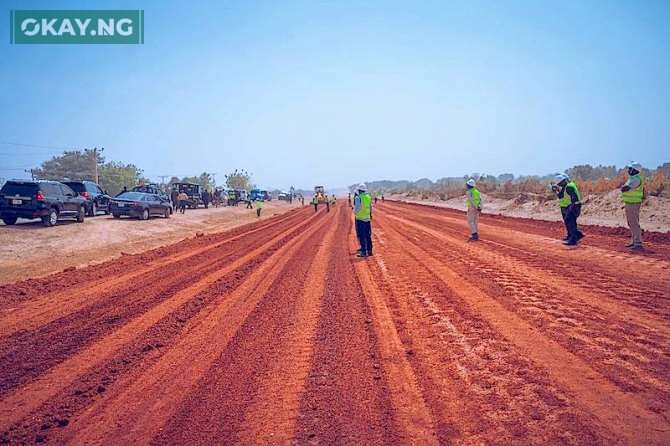 A cross-section of the Kano-Kongolam dual carriage highway under construction