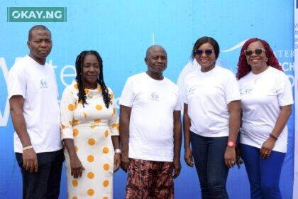 (L – R) Ayodele Ayeokere, Factory Manager, Nestlé Abaji Factory; Chinyelu Obrike, Head, Water Supply, FCT Rural Water Supply and Sanitation Agency; Alhaji Aboki Danladi, Director, School Health, FCT Universal Basic Education Board; Joy Abdullahi-Johnson, Marketing and Category Manager, Nestlé Waters and Victoria Uwadoka, Corporate Communications and Public Affairs Manager, Nestlé Nigeria PLC