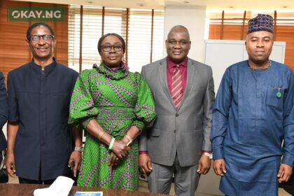 L - R: Nafisa Rugga, Head, Digital Media, Nigerian Communications Commission (NCC); Oscar Kalu, Director, Programmes and Organisation, National Civil Society Council of Nigeria (NCSCN); Nnena Ukoha, Head, Corporate Communications, NCC; Reuben Muoka, Director, Public Affairs, NCC; Amb. Blessing Akinlosotu, Executive Director, NCSCN and Dr. Omoniyi Ibietan, Head, Media Relations, NCC, during a courtesy visit by the NCSCN to the Commission to seek areas of collaboration in Abuja recently.