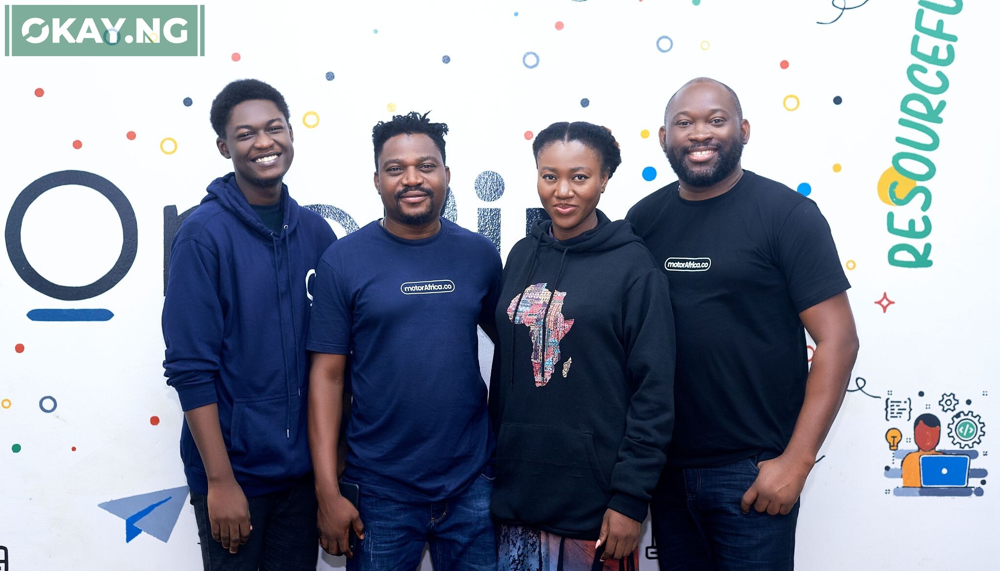L-R: Akin Olunloye, Solutions Delivery, OnePipe; *Babatunde Gbadamosi, Team Lead Motor Africa; Yvonne-Faith Elaigwu, Financial Services, OnePipe; Sylvester chude, Co-founder /CEO Motor Africa