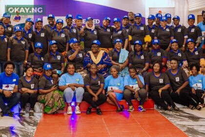 Beneficiaries of the project and some trainers in Ikorodu during the induction.