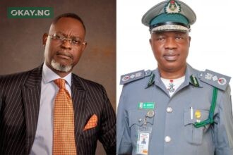 L-R: Dr. Taiwo Afolabi, Chairman, SIFAX Group, and, Mr. Adewale Adeniyi, the Acting Comptroller General of the Nigeria Customs Service