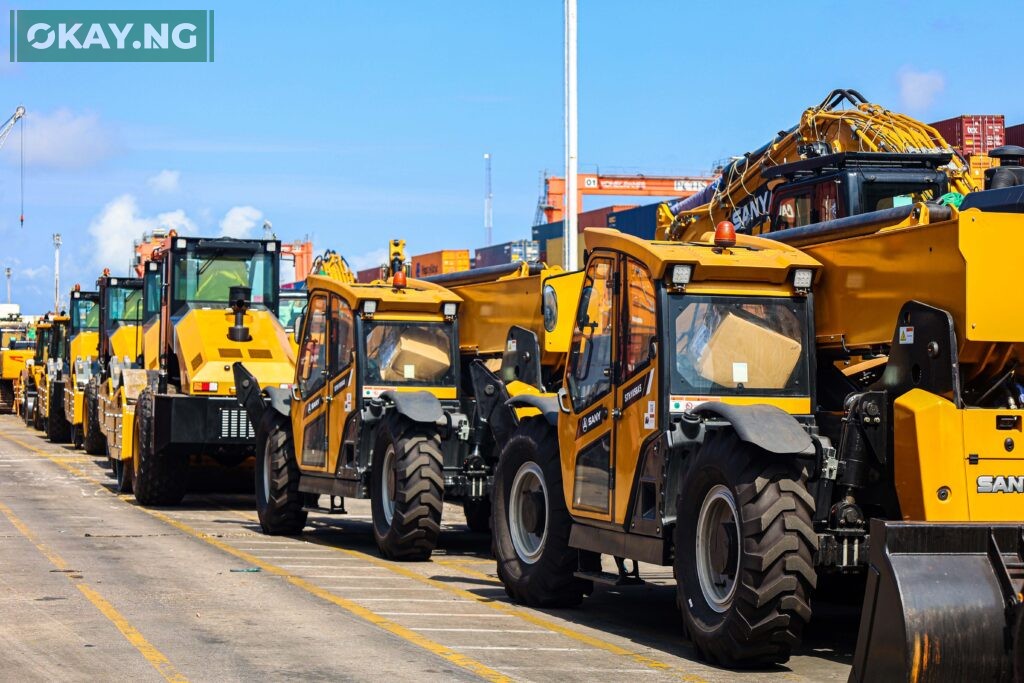 Cross Section of $200m Kano-Maradi Rail Project Equipment being handled by Ports & Cargo Handling Services Limited, a subsidiary of SIFAX Group
