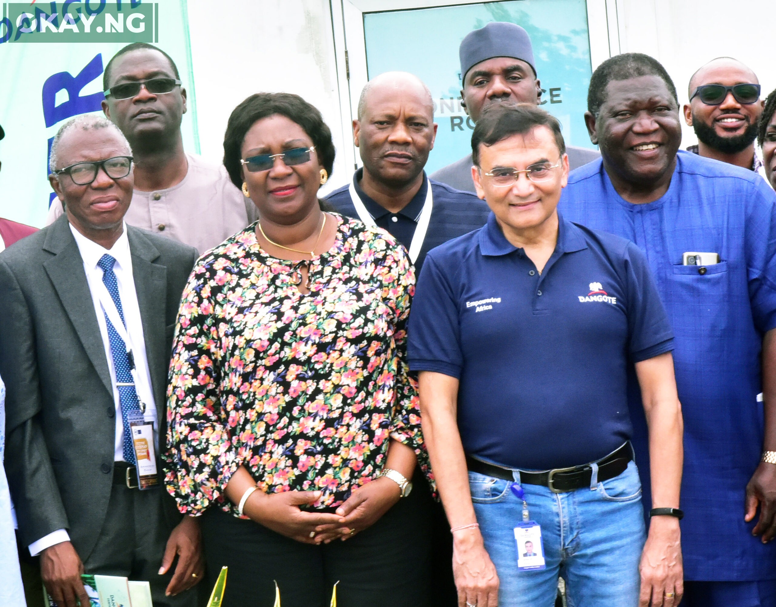 L--R, Vice - Chancellor of Lagos state University of Science and Technology Ikorodu, Prof. Olumuyiwa Odunsanya, Vice - Chancellor Lagos state University Ojo, Prof. Ibiyemi Olatunji - Bello, Managing Director/ CEO, Dangote Fertilizer, Vishawajit Sinha, Secretary of Committee of Vice - Chancellors of Nigeria, Prof. Yakubu Ochefu, During the Committee of Vice - Chancellors of Nigerian Universities, Visit Dangote Fertilizer Limited plant Lekki on Thursday 20th July 2023.