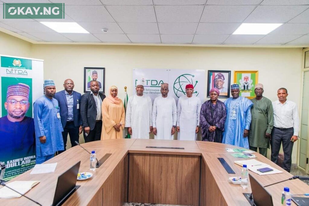 NITDA DG, Kashifu Inuwa Abdullahi CCIE flanked by Members of the visiting team from CIFCFIN