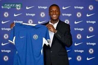 Moises Caicedo unveiled as a new Chelsea player after signing from Brighton.