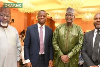 L-R: Executive Commissioner, Technical Services, Nigerian Communications Commission (NCC), Ubale Maska; Group Managing Director/Chief Executive Officer, VDT Communications Limited, Biodun Omoniyi; Executive Vice Chairman/Chief Executive Officer, NCC, Prof. Umar Danbatta and President, Association of Telecom Companies of Nigeria (ATCON), Tony Emoekpere, at Telecom Executives and Regulators Forum hosted by ATCON in Lagos on Thursday (September 7, 2023).