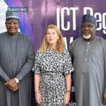 L-R: Country Manager and Managing Director, LM Ericsson Nigeria Limited, Peter Ogundele; Executive Vice Chairman/Chief Executive Officer, Nigerian Communications Commission (NCC), Prof. Umar Danbatta; Swedish Ambassador to Nigeria-Ghana and Cameroon, Annika Hahn; Executive Commissioner, Technical Services, NCC, Ubale Maska and Director, Special Duties, NCC, Dr. Ikechukwu Adinde at the workshop engagement for regulators in the West African region organized by Ericsson and Swedish Programme for ICT in Developing and Emerging Regions (SPIDER) at the NCC’s Annex Office, Mbora, Abuja.