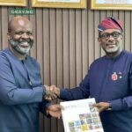 L-R, Babajide Ololajulo, Govt Relations Advisor, HEOSL; Adesola Adebawo, GM, Govt, JV, and External Relations, HEOSL; Ado Oseragbaje, CEO, HEOSL; Simbi Wabote, Executive Secretary, NCDMB; Akintunde Adelana, Director M&E, NCDMB; Umar Babangida, Director Legal, NCDMB, and Abdulmalik Halilu, Director Planning, Research and Statistics, NCDMB