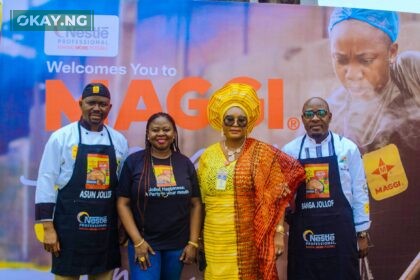 L-R: Chef Mark Punshak, Development Chef, Nestlé Nigeria PLC Funmi Osineye, Business Manager, Nestlé Professional Mrs. Surakat Idowu, Association of Professional Caterers and Decorators of Nigeria Chef Nick Maaji, Vice President, South-West, Association of Professional Chefs Nigeria