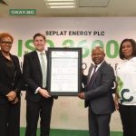 L-R: Director, External Affairs and Social Performance, Seplat Energy, Chioma Afe; Chief Executive Officer, Roger Brown; President/Lead Consultant, International Network for Corporate Social Responsibility (INCSR), Eustace Onuegbu; Senior Manager, Social Performance/Corporate Social Investment, Esther Icha, during unveiling of the ISO 26000 Social Responsibility Guidance Management Self-Declaration by Seplat Energy in conjunction with INCSR in Lagos ... on Monday