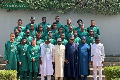 President Tinubu with the Super Eagles of Nigeria