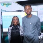 Alice Eze, Chief Operating Officer of Climate Action Africa and Olatubosun Alake and Commissioner, Innovation, Science and Technology, Lagos State at the Omniverse Summit 2024 that held in Lagos, Nigeria.