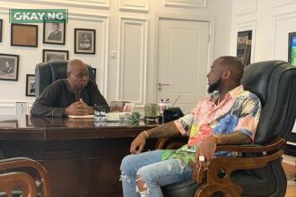 Davido and his father, Chief Adedeji Adeleke