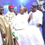 L--R, Ogun state Governor, Prince Dapo Abiodun, Kwara State Governor AbdulRahman AbdulRasaq, Deputy Speaker House of Representatives, Hon. Benjamin Okezie, Minister of Works Sen. David Nweze Umahi,Senate president sen. GodsWill Akpabio, Represent the President, President/CE, Dangote Industries Limited, Aliko Dangote, Imo State Governor, Hope Adidaka Uzodinma,, At the Official Commissioning of Dangote Industries Ltd, Reconstructed Apapa -OWoronshoki - Ojota Expressway Lagos on Sunday 26th May, 2024