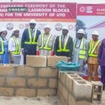A cross-section of the University of Uyo’s management at the groundbreaking ceremony with Dr. Ubon Udoh (MD/CEO, ASR Africa) and Prof. Nyaudoh U. Ndaeyo (Vice Chancellor, University of Uyo).